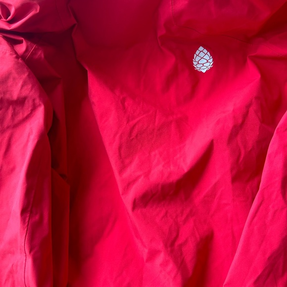 Stio Men's 100% Nylon Rain Jacket Red Waterproof Pockets Soft Shell Full Zip XL - Picture 5 of 14